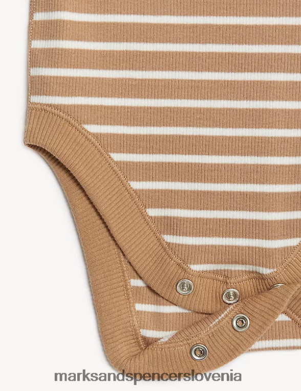 3pk bombažni bodi s črtami multi Marks & Spencer oblačila dojenček 6T8F6X7483