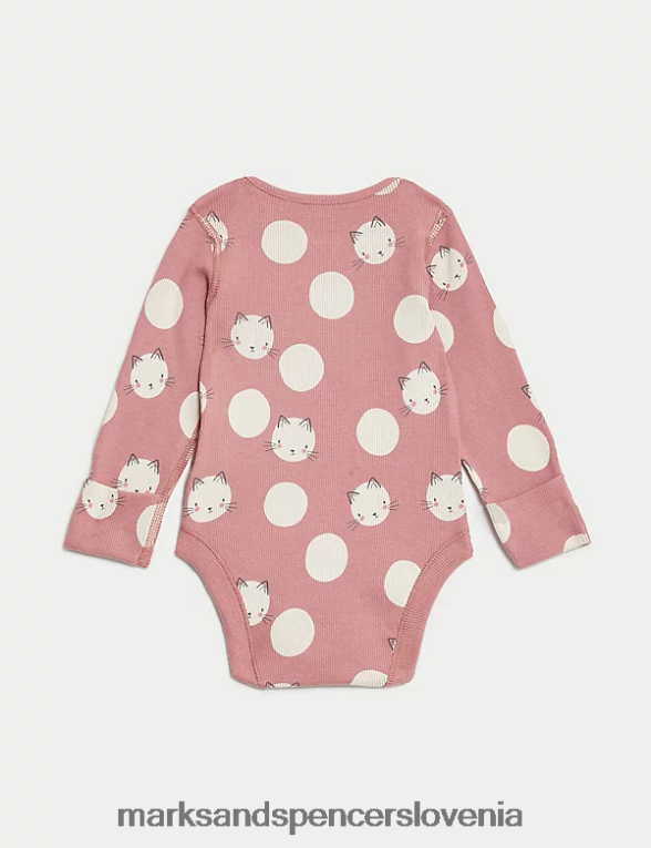 3pk bombažni bodiji z mačjimi pikami multi Marks & Spencer oblačila dojenček 6T8F6X7607