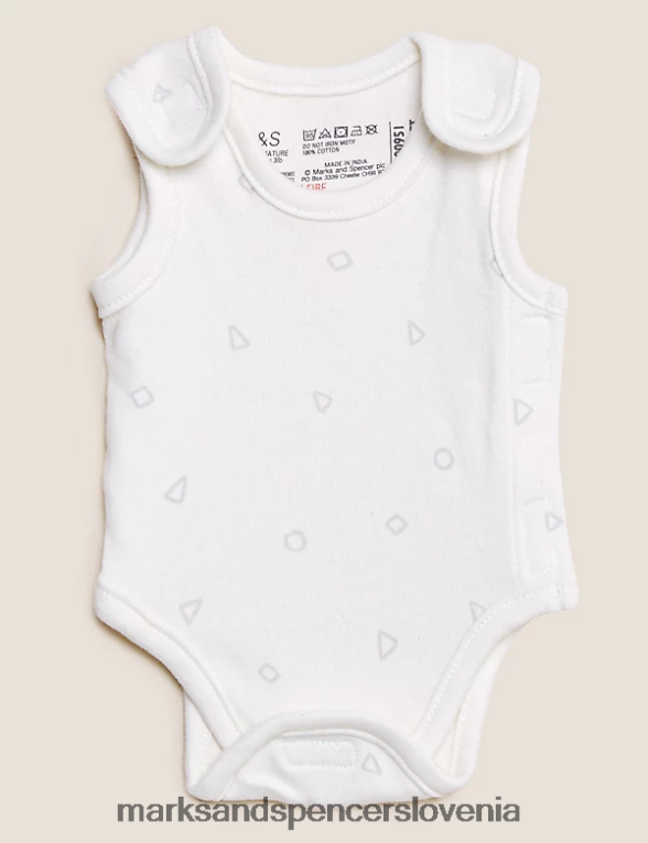 3pk prezgodnji bodi iz čistega bombaža bela mešanica Marks & Spencer oblačila dojenček 6T8F6X7503