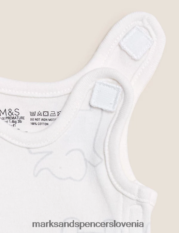 3pk prezgodnji bodi iz čistega bombaža bela mešanica Marks & Spencer oblačila dojenček 6T8F6X7503