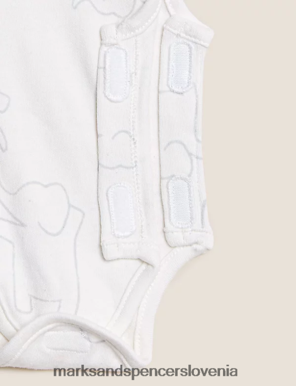3pk prezgodnji bodi iz čistega bombaža bela mešanica Marks & Spencer oblačila dojenček 6T8F6X7503