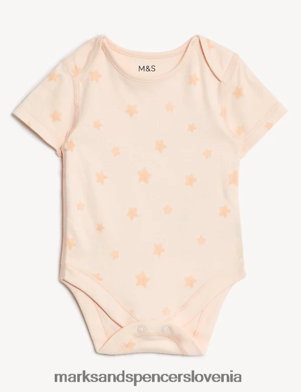 Zvezdasti bodi iz čistega bombaža 3pk multi Marks & Spencer oblačila dojenček 6T8F6X7484