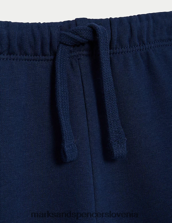 2pk bombažne joggerje mornarica Marks & Spencer oblačila dojenček 6T8F6X7250