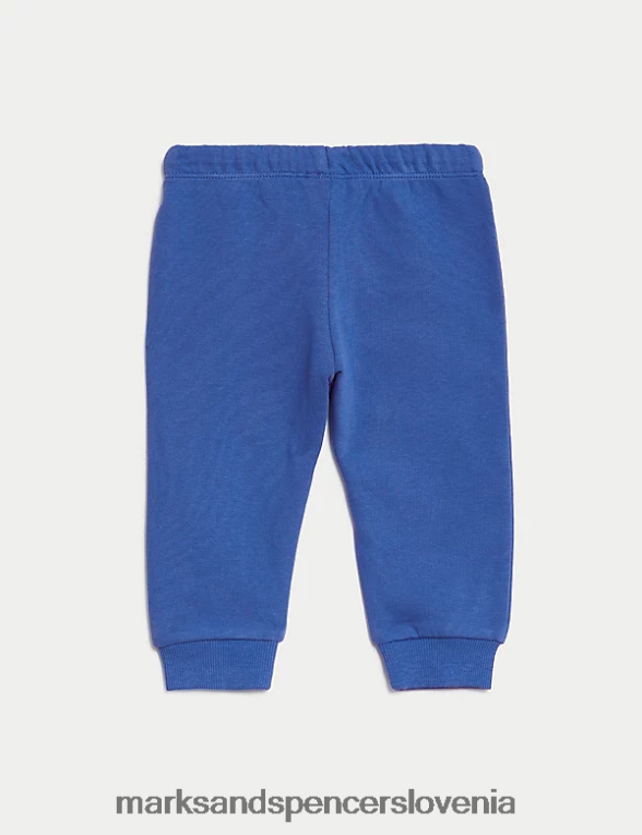 3pk bombažne joggerje modra mešanica Marks & Spencer oblačila dojenček 6T8F6X7231
