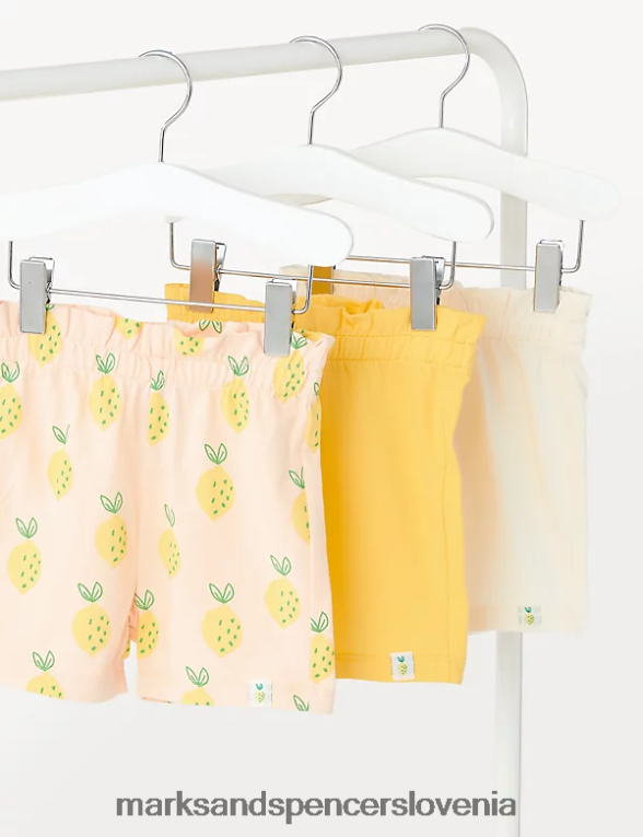 3pk kratke hlače iz čistega bombaža multi Marks & Spencer oblačila dojenček 6T8F6X7714
