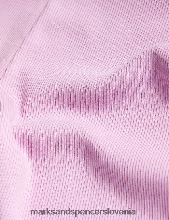 bombažne rebraste pajkice hladno roza Marks & Spencer oblačila dojenček 6T8F6X7910