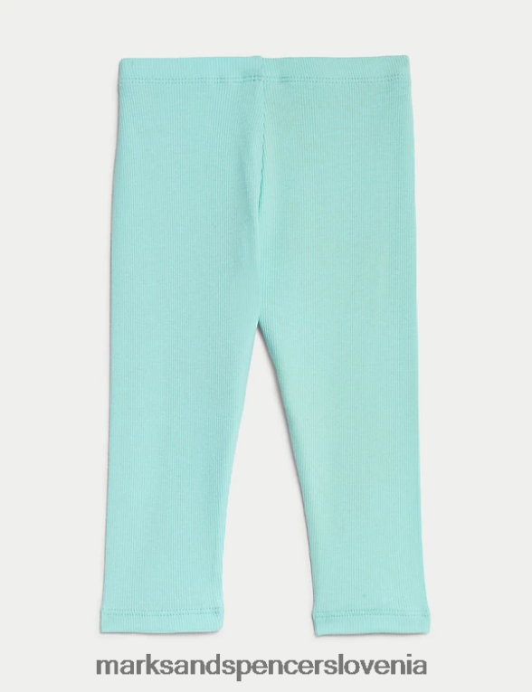 bombažne rebraste pajkice svetla aqua Marks & Spencer oblačila dojenček 6T8F6X7912