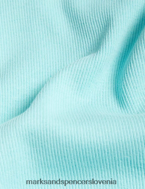bombažne rebraste pajkice svetla aqua Marks & Spencer oblačila dojenček 6T8F6X7912