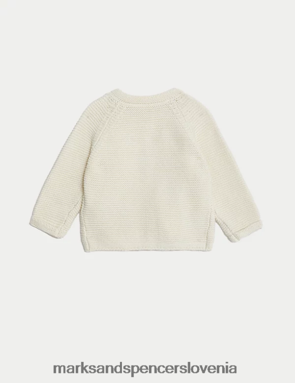 jopica iz čistega bombaža bela mešanica Marks & Spencer oblačila dojenček 6T8F6X7580