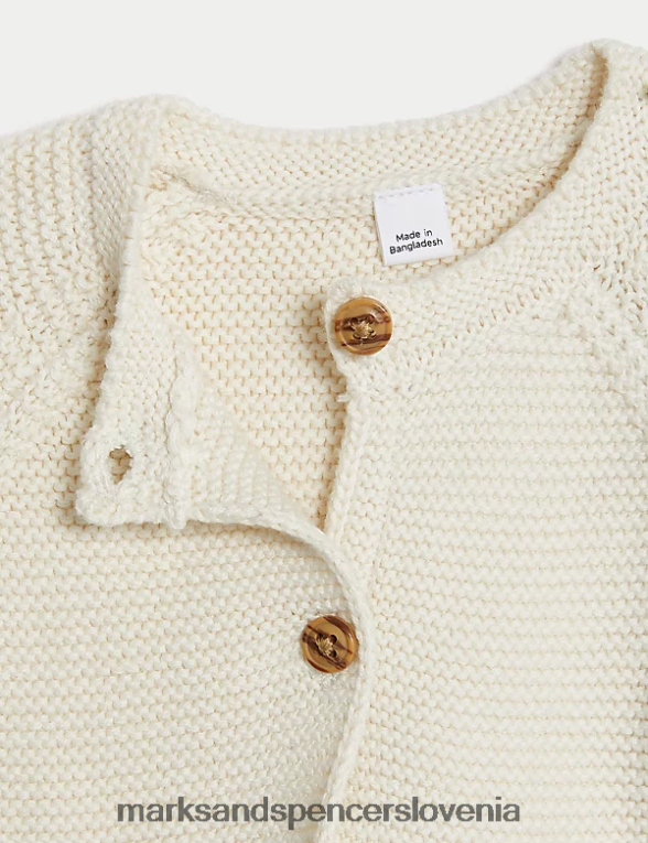 jopica iz čistega bombaža bela mešanica Marks & Spencer oblačila dojenček 6T8F6X7580