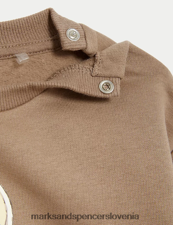 2-delna bombažna obleka peter kunec mink mix Marks & Spencer oblačila dojenček 6T8F6X7359