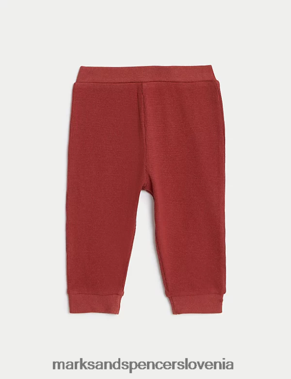 2-delna bombažna obleka s sloganom multi Marks & Spencer oblačila dojenček 6T8F6X7275