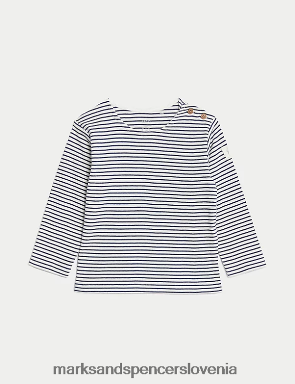2-delna obleka iz čistega bombaža petrovega zajca denim Marks & Spencer oblačila dojenček 6T8F6X7336