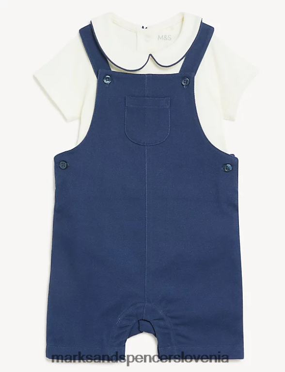 2 kosa oblačila iz čistega bombaža indigo Marks & Spencer oblačila dojenček 6T8F6X7424