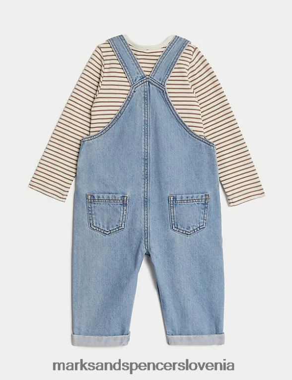 2 kosa oblačila iz čistega bombaža svetlo denim Marks & Spencer oblačila dojenček 6T8F6X7238