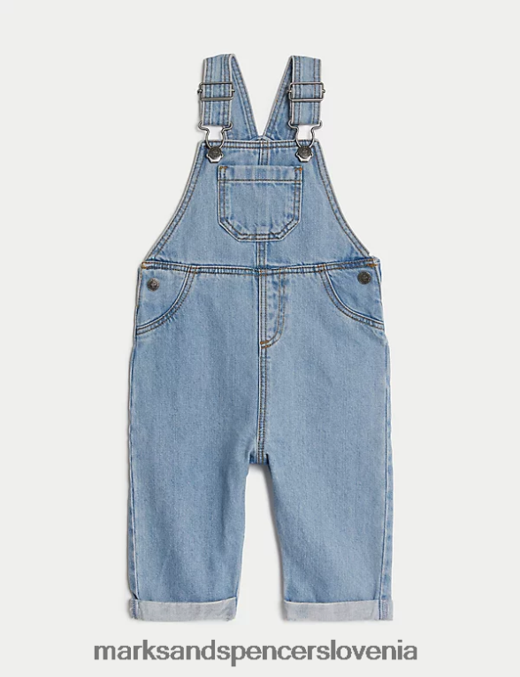 2 kosa oblačila iz čistega bombaža svetlo denim Marks & Spencer oblačila dojenček 6T8F6X7238
