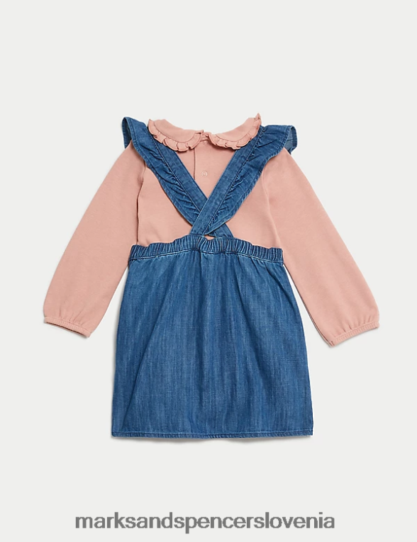 3-delna bombažna obleka peter kunec denim Marks & Spencer oblačila dojenček 6T8F6X7609