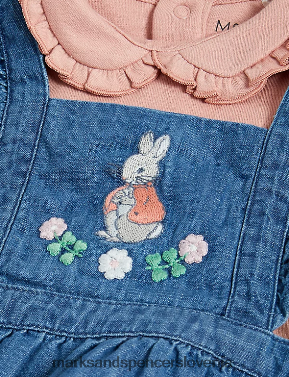 3-delna bombažna obleka peter kunec denim Marks & Spencer oblačila dojenček 6T8F6X7609