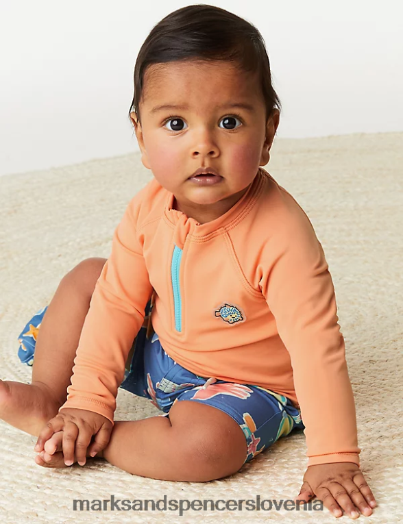 3-delni plavalni set Sea Life rdeča mešanica Marks & Spencer oblačila dojenček 6T8F6X7465