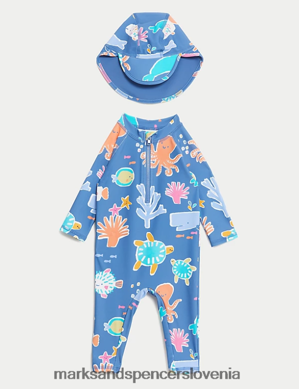 2-delni komplet kopalk in klobuka Sealife multi Marks & Spencer oblačila dojenček 6T8F6X12