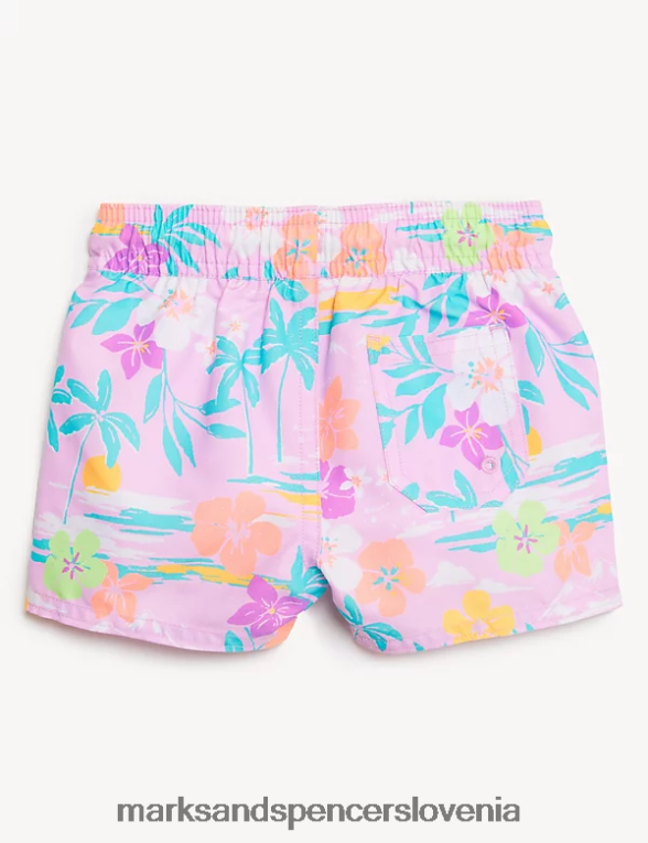 kopalke z oceanskim potiskom roza mešanica Marks & Spencer oblačila dojenček 6T8F6X7451