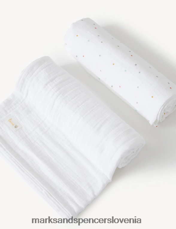 2pk veliki muslini iz čistega bombaža multi Marks & Spencer oblačila dojenček 6T8F6X7384