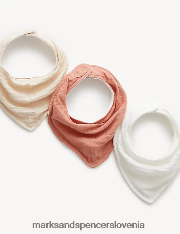 3pk bombažne oprsnice za kapljanje biskvit Marks & Spencer oblačila dojenček 6T8F6X7459