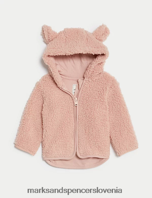 jakna s kapuco roza Marks & Spencer oblačila dojenček 6T8F6X7641