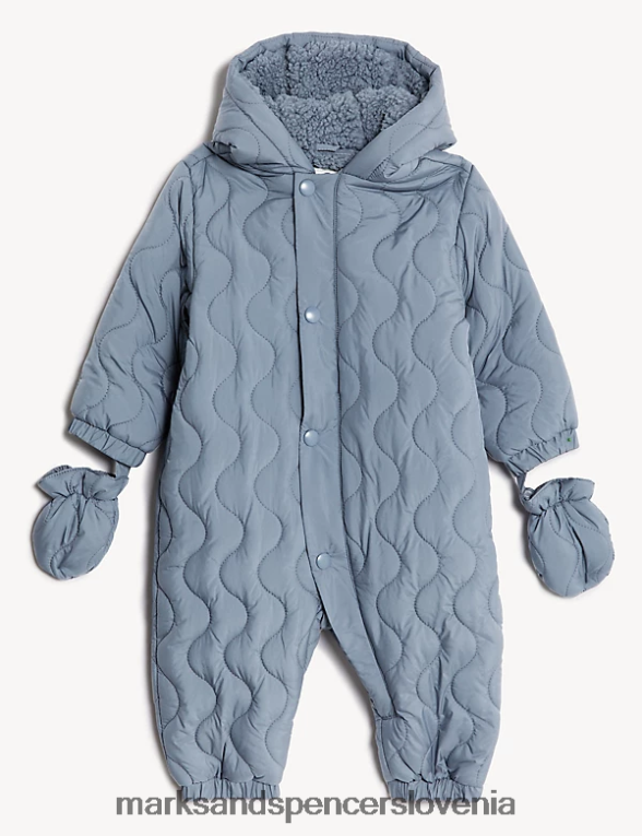 prešita snežna obleka mešanica oglja Marks & Spencer oblačila dojenček 6T8F6X7310