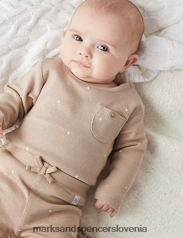 bombaž bogat top spot biskvit Marks & Spencer oblačila dojenček 6T8F6X7489