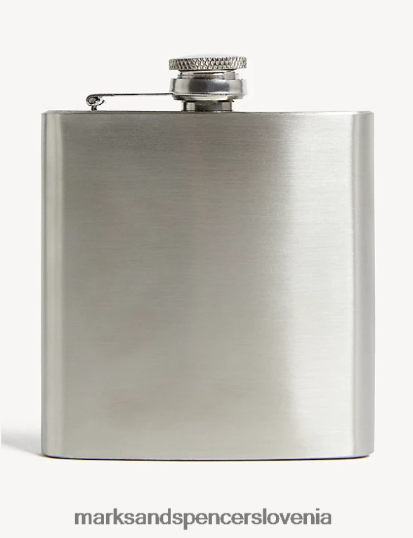 hipflask iz nerjavečega jekla srebro Marks & Spencer dodatki moški 6T8F6X6628