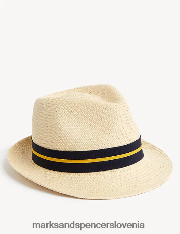 slamnata panama trilby naravno Marks & Spencer dodatki moški 6T8F6X6389