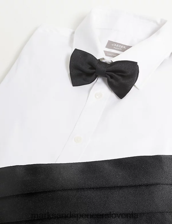 italijansko tkan metuljček iz čiste barathea svile Črna Marks & Spencer dodatki moški 6T8F6X6055