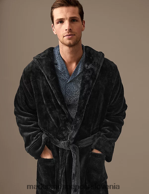 flis supersoft jutranja obleka Črna Marks & Spencer oblačila moški 6T8F6X5761