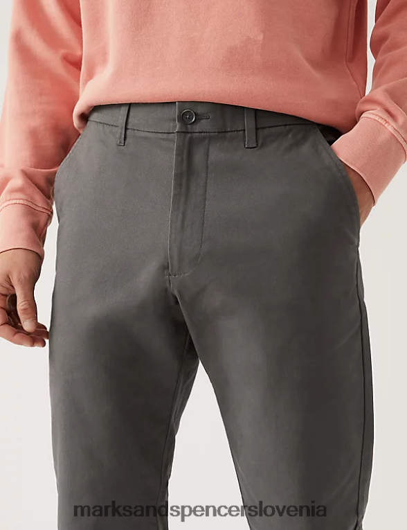 2pk regular fit raztegljivi chinos hlače črna/siva Marks & Spencer oblačila moški 6T8F6X5484