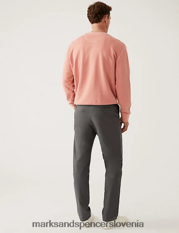2pk regular fit raztegljivi chinos hlače črna/siva Marks & Spencer oblačila moški 6T8F6X5484