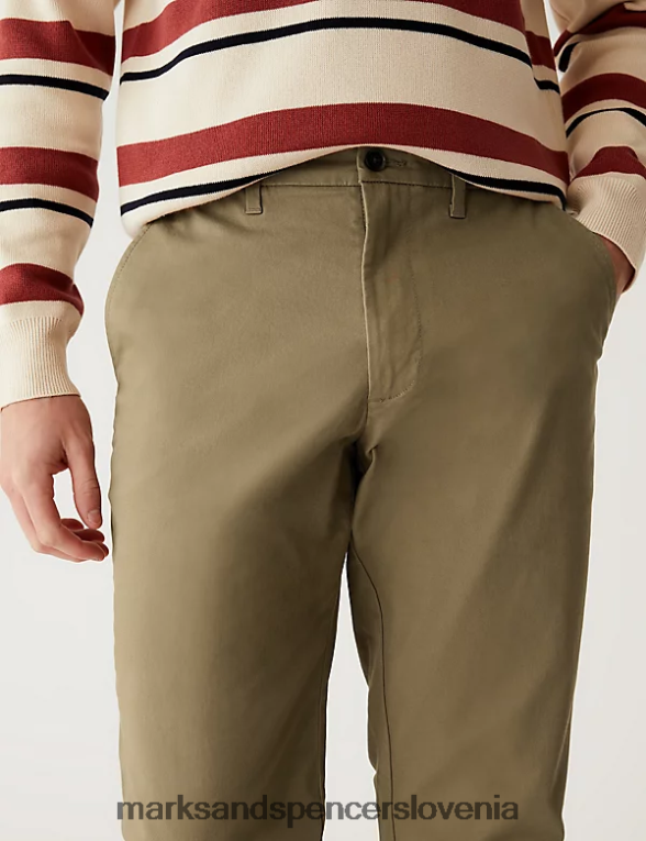 krajši raztegljivi chinosi regular fit temen kamen Marks & Spencer oblačila moški 6T8F6X7382