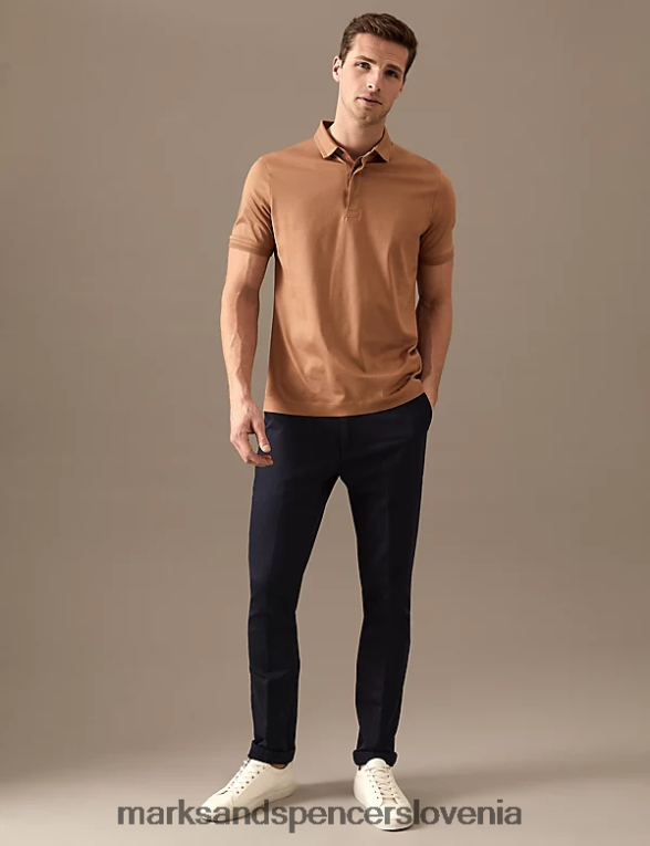 običajni italijanski raztegljivi chinos mornarica Marks & Spencer oblačila moški 6T8F6X6022
