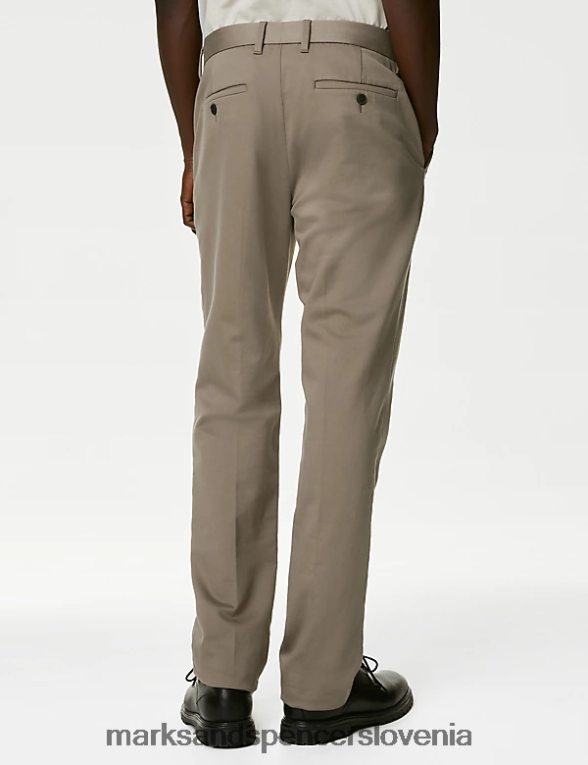 običajni italijanski raztegljivi chinos oniks Marks & Spencer oblačila moški 6T8F6X6407