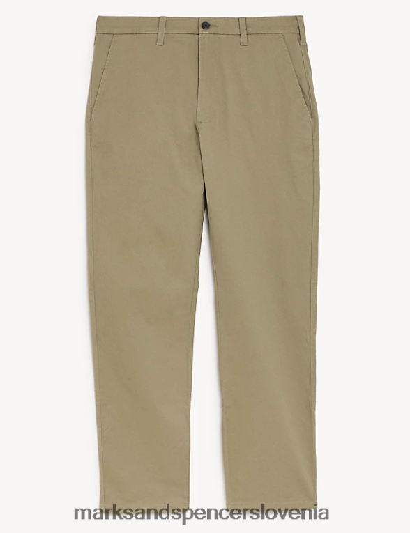 ohlapni raztegljivi chinos hlače temen kamen Marks & Spencer oblačila moški 6T8F6X6565