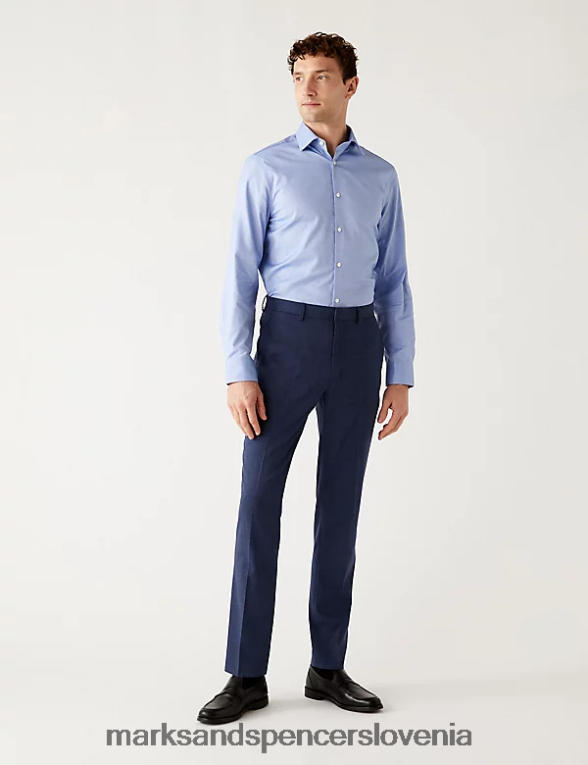ozke hlače iz volnene mešanice denim Marks & Spencer oblačila moški 6T8F6X7141