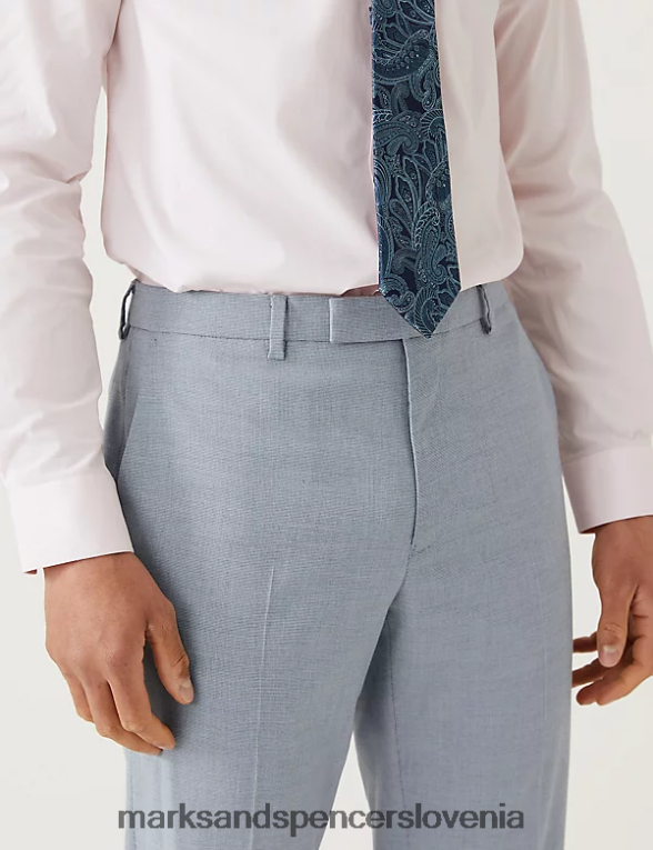 ozke hlače puppytooth temno modra Marks & Spencer oblačila moški 6T8F6X5765