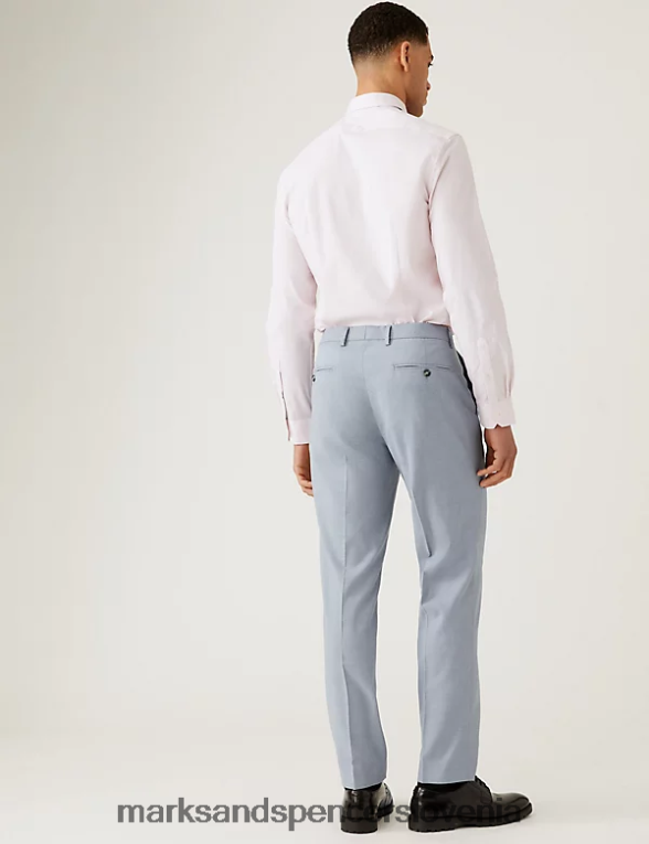 ozke hlače puppytooth temno modra Marks & Spencer oblačila moški 6T8F6X5765
