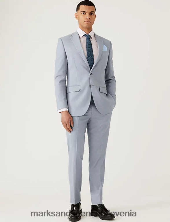 ozke hlače puppytooth temno modra Marks & Spencer oblačila moški 6T8F6X5765