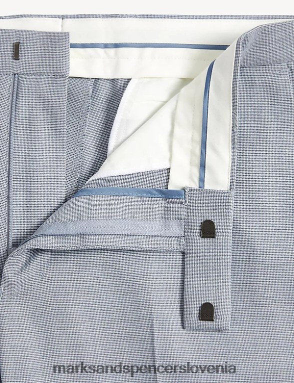 ozke hlače puppytooth temno modra Marks & Spencer oblačila moški 6T8F6X5765