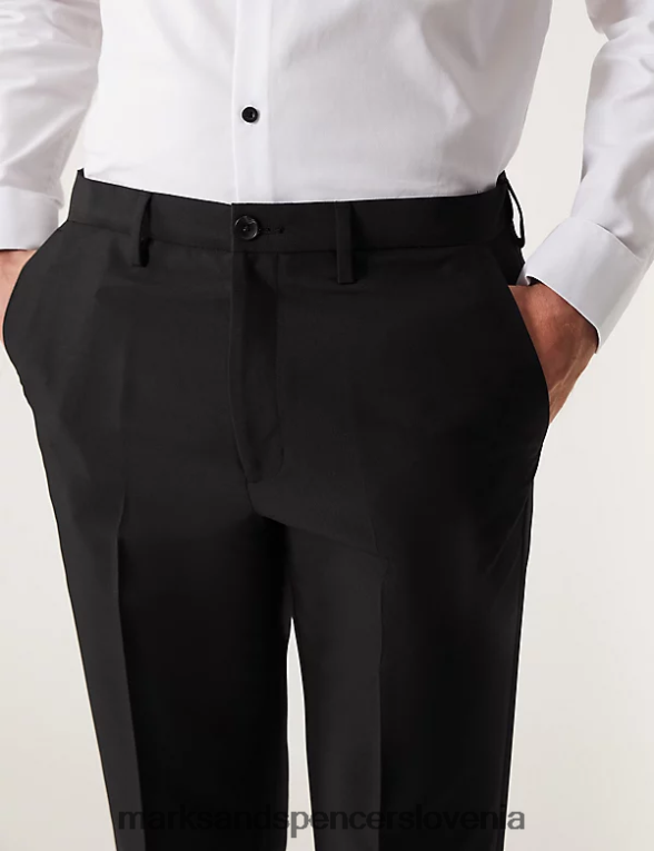 ozke hlače z aktivnim pasom Črna Marks & Spencer oblačila moški 6T8F6X5546