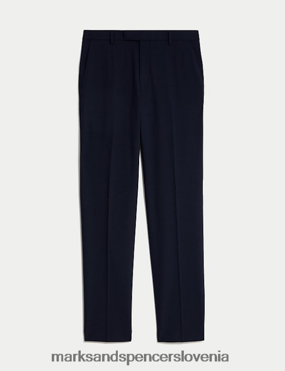 raztegljive hlače s črtami običajnega kroja mornarica Marks & Spencer oblačila moški 6T8F6X4957