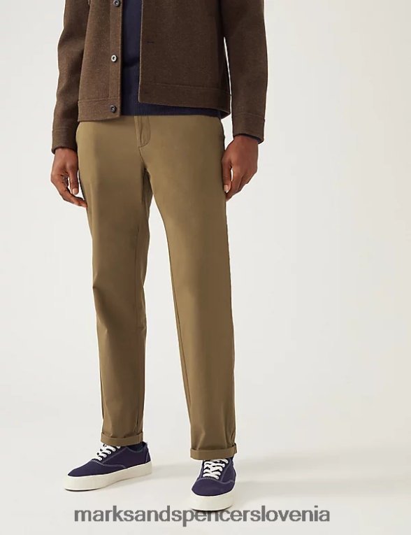 regular fit ultimate chino temno bronasta Marks & Spencer oblačila moški 6T8F6X5288