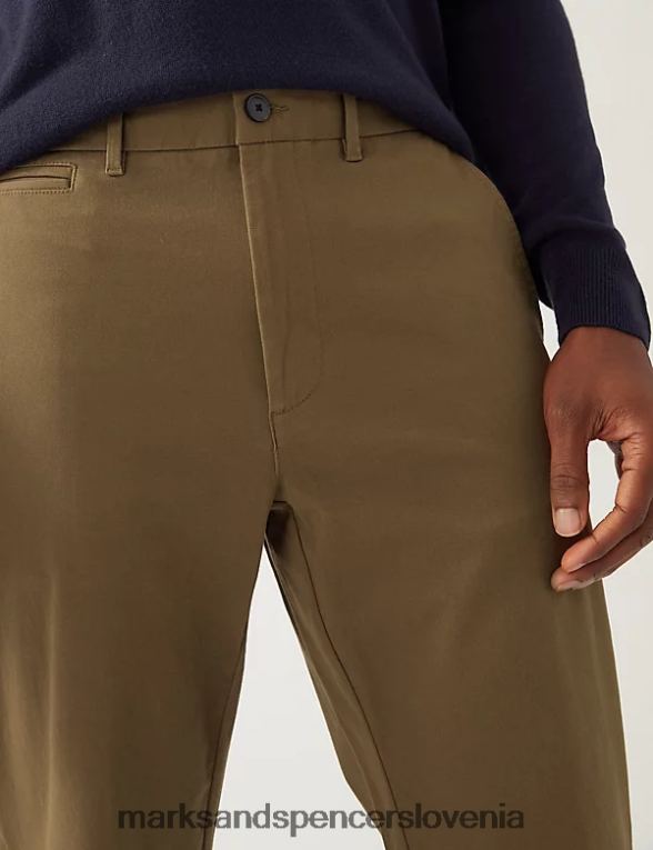 regular fit ultimate chino temno bronasta Marks & Spencer oblačila moški 6T8F6X5288