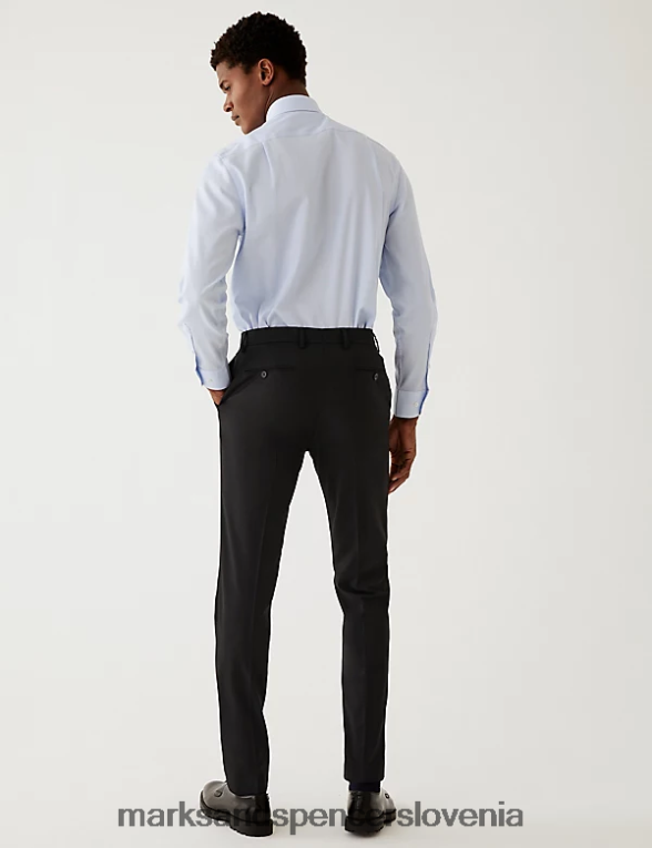 skinny fit raztegljive hlače Črna Marks & Spencer oblačila moški 6T8F6X5395